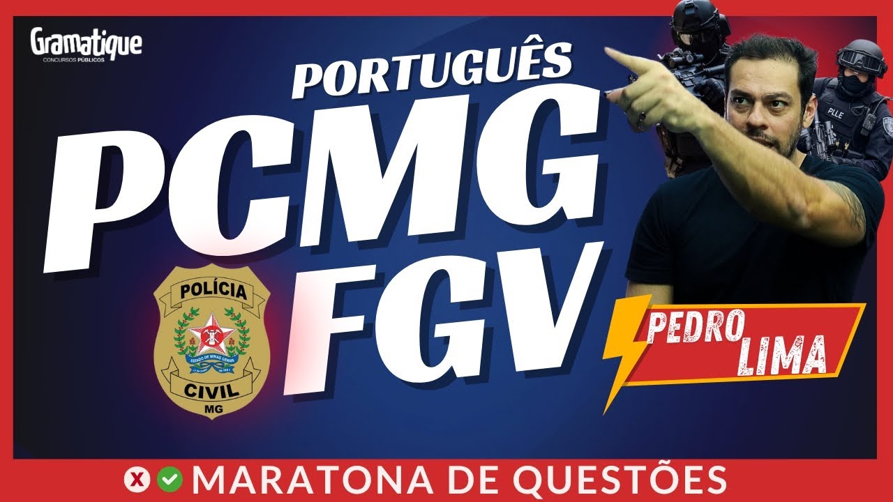 🔴PCMG | MARATONA DE QUESTÕES | Português FGV!
