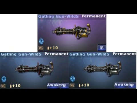 Gatling Gun-Wild Shot Silver & Gold  Max Upgrade