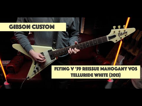 SPG DEMO - Gibson Custom 1959 Reissue Flying V Mahogany VOS "Telluride White" 2013