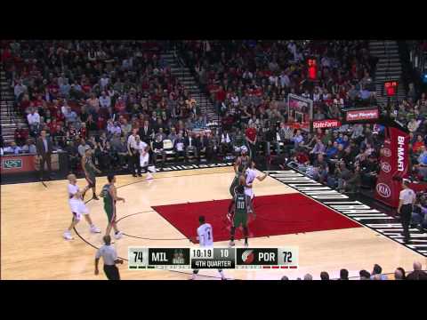 Joel Freeland Highlights Bucks vs. Blazers 12.17.2014 - 6 Points, 6 Rebounds