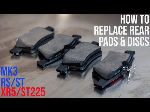 Focus RS mk3 rear brake pad and disc / rotor replacement step by step by OEM Denied Performance.