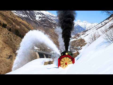 The Most Powerful Trains Facing Deep Snow.