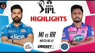 MI vs RR Match 42 IPL 2023 Match Highlights | mi vs rr ipl highlights | ipl 2023 highlights today
