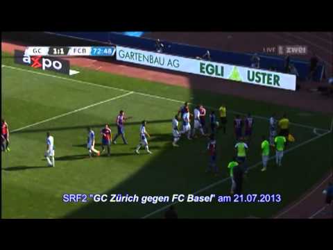 Schiedsrichter nimmt Elfmeter-Entscheidung zurück im Spiel GC Zürich gg. FC Basel am 21.07.2013