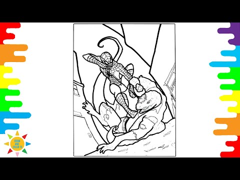 SPIDERMAN vs THE LIZARD Coloring Page|Superhero vs Enemy Coloring|Syn Cole - Gizmo [NCS Release]