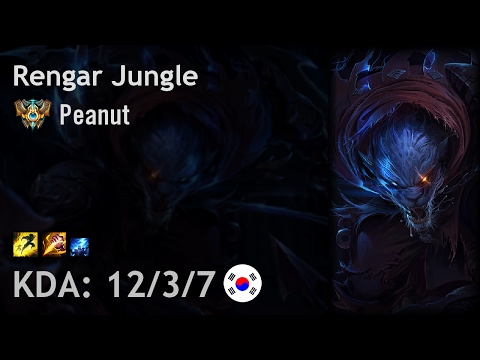 Rengar Jungle vs Lee Sin - Peanut - KR Challenger Patch 7.3