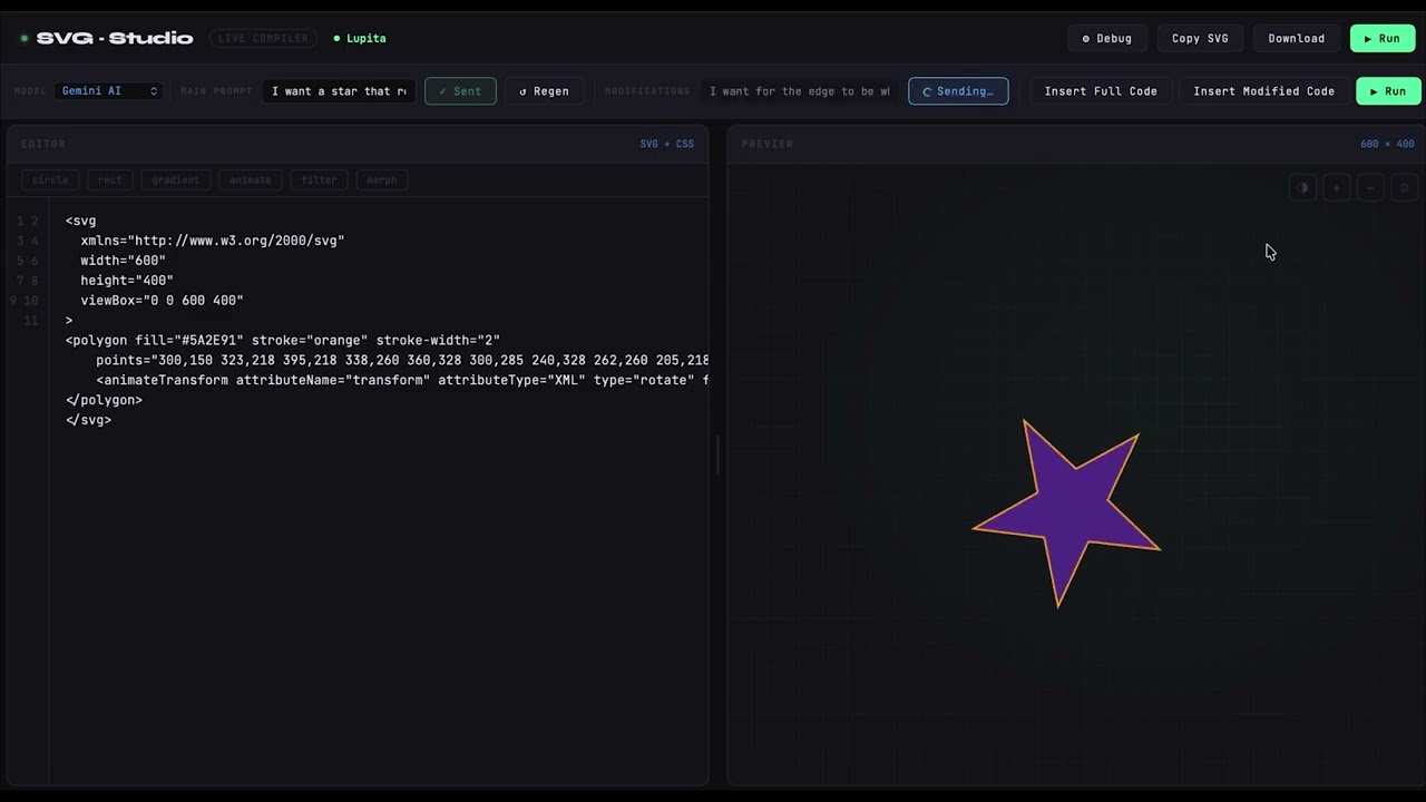 BiGGi SVG agent video preview