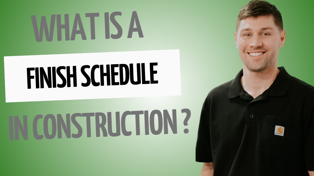 What is a finish schedule in construction?