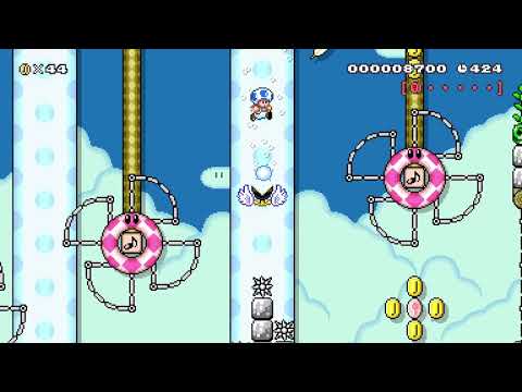 SCKB2 W3-C The Pinwheel Palace by -26 Lives 🍄 Super Mario Maker 2 ✹Switch✹ #bpm