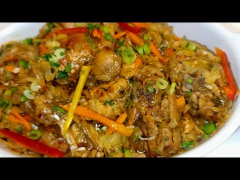 Guyanese Cabbage With Chicken stew/ Recipe