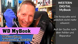 Western Digital WD MyBook Festplatte | Gehäuse öffnen, Fehlersuche, Datenrettung, Reparatur