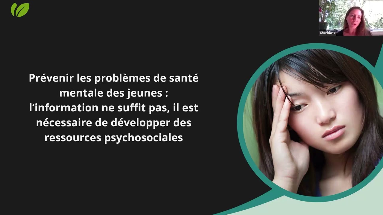 Webinaire LISA - Compétences psychosociales : levier pour la santé mentale des jeunes, R. Shankland