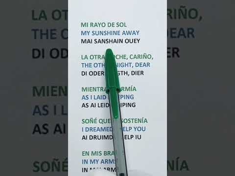 PRONUNCIACION CANCION YOU ARE MY SUNSHINE DE CHRISTINA PERRI