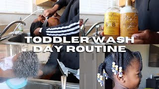 My Toddler's Wash Day Routine for Hair Growth | steam hydration treatment #naturalhair