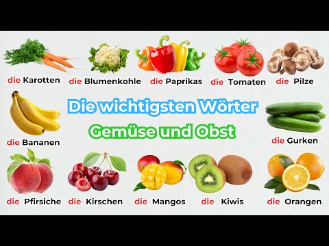 Learn German - Vocabulary: Fruits and Vegetables