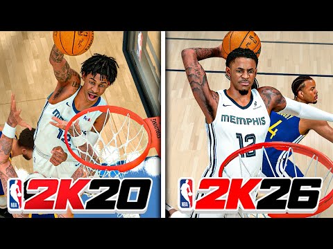 Poster Dunk With Ja Morant In Every NBA 2K