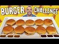 10 Cheeseburger's Challenge | McDonald's Fast Food Restaurant
