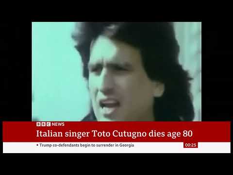 Toto Cutugno passes away (1943 - 2023) (Italy) - BBC News - 23rd Aug 2023
