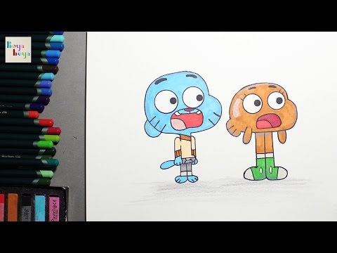 Gumball ve Darwin | Nasıl Çizilir | Çizim Teknikleri | Boya Boya Video