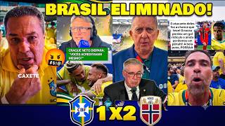 IMPRENSA DETONA ANCELOTTI! BRASIL ELIMINADO DA COPA - BRASIL 1x2 NORUEGA