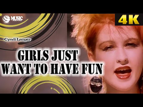 Cyndi Lauper - Girls Just Want To Have Fun - 4K• ULTRA HD (REMASTERED UPSCALE)