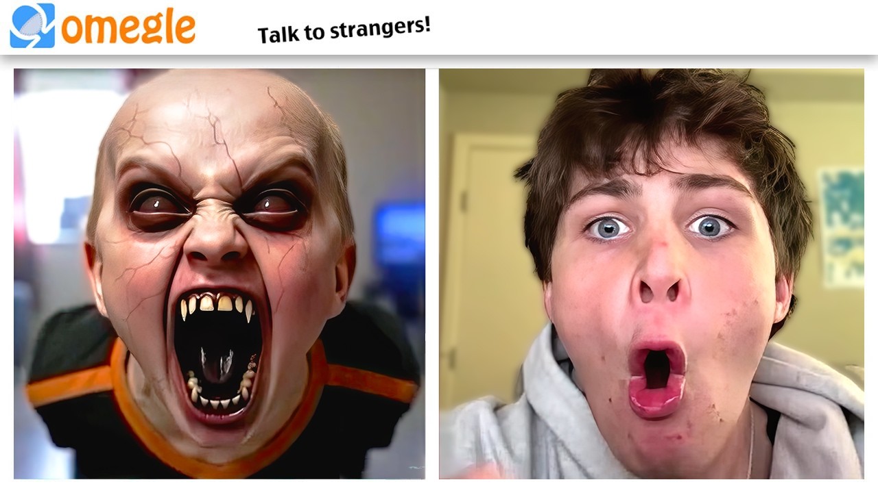Fake AI baby jumpscare prank on OMEGLE
