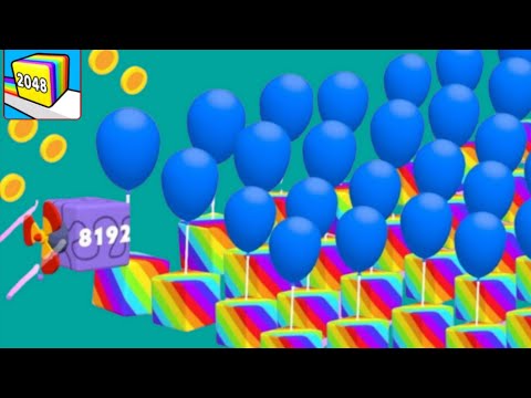 Happy Cubes 2048(jelly tube run 2048) 🆚 Merge Number Run gameplay Walkthrough android iOS