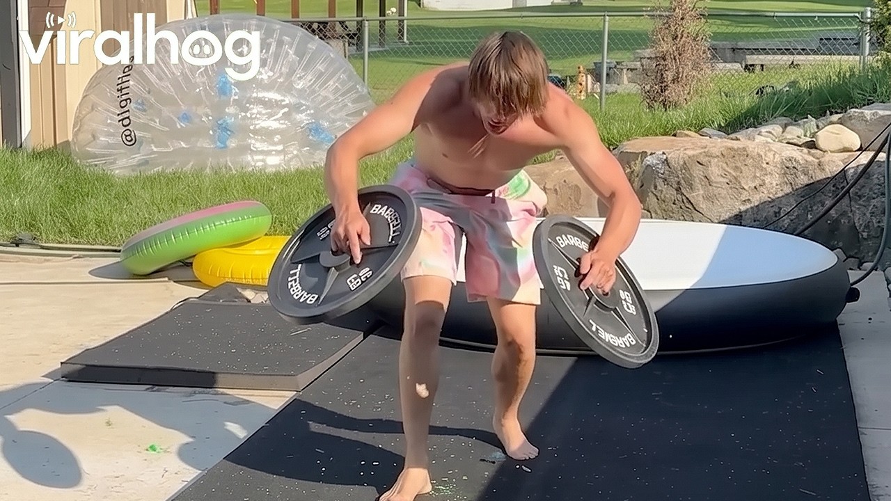 Bodybuilder Does Insane Stunt || ViralHog