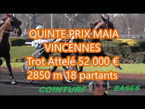 QUINTE PRIX MAIA Trot Attelé 23/03/2018