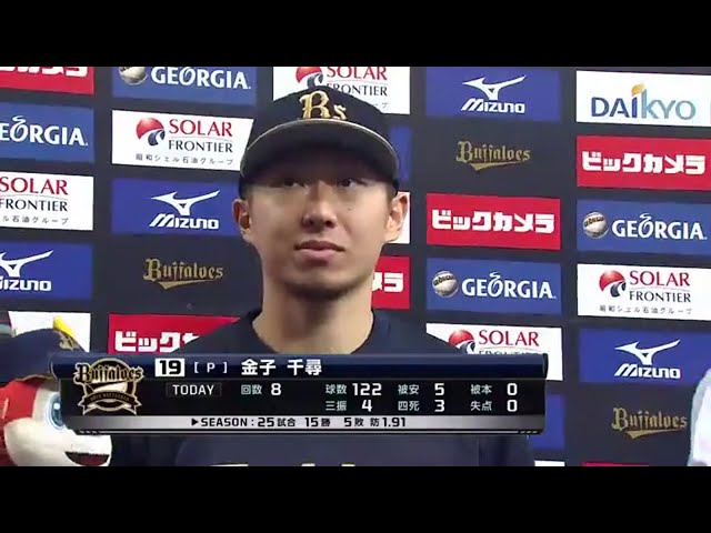 バファローズ・金子千尋投手・伊藤選手ヒーローインタビュー 2014/9/24 Bs-L