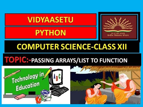 Class Xii Python Passing Array To Function