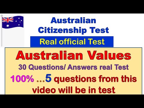 Australian Citizenship Test . Australian values Question/Answers