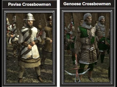 Medieval II: Total War 1vs1: Pavise Crossbowmen vs Genoese Crossbowmen