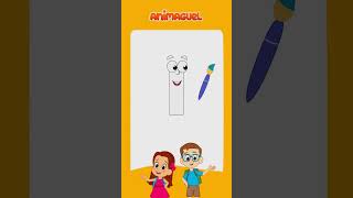 Colorindo a vogal I | Animaguel (Aeiou / Vídeo educativo)