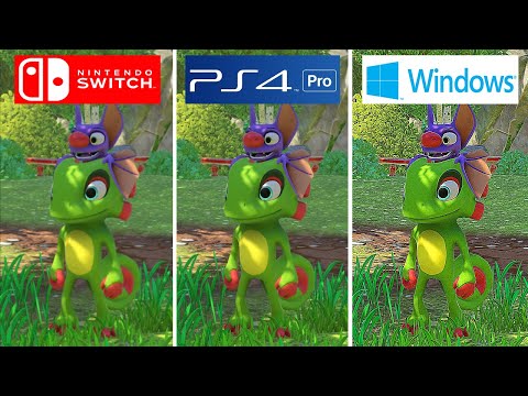 Yooka-Laylee (2017) Nintendo Switch vs PS4 Pro vs PC Gamer (Which one is Better?)