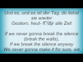 Falco - Walls Of Silence Lyrics