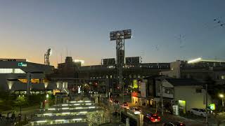 LEDになった甲子園球場の照明塔／頑張れ！阪神タイガース！！