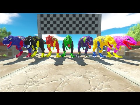 T-rex Superhero Dc Speed Race Championship Jurassic World Ev 2 - Animal Revolt Battle Simulator
