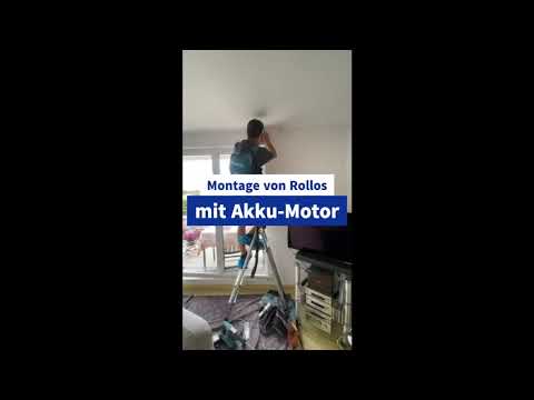 Montage von Rollos mit Akku-Motor