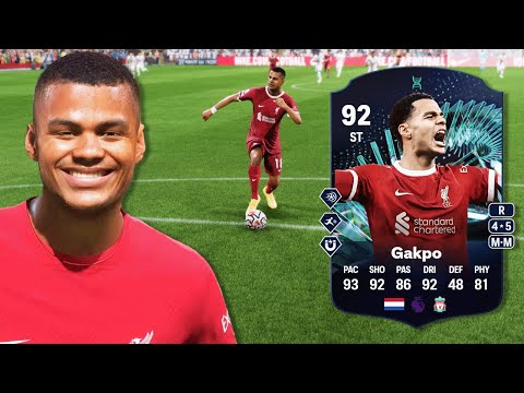 92 PREMIER LEAGUE TOTS EVOLUTION CODY GAKPO IS A BEAST IN EA FC 24!!