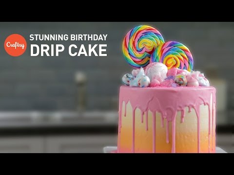 誕生日ケーキを作る方法 (キャンディ ドリップ ケーキ) | ケーキの装飾のチュートリアル (How to Make a Birthday Cake (Candy Drip Cake) | Cake Decorating Tutorial)