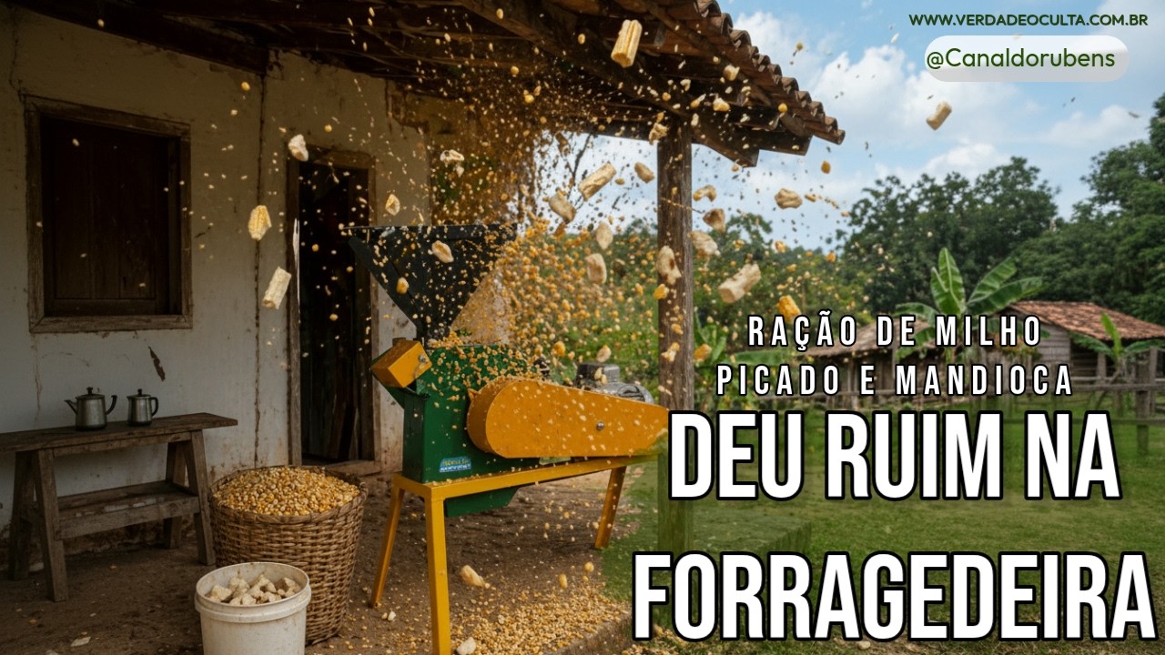 Ração de Milho picado e Mandioca deu ruim na forragedeira