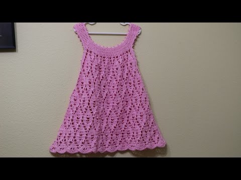 Vestido a crochet para niña de 3 a 4 años