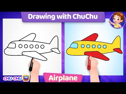 How to Draw an Airplane? - Drawing with ChuChu - ChuChu TV Drawing for Kids Easy Step by Step