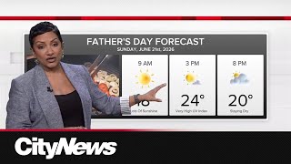 Seasonal weekend, cool and wet start to next week