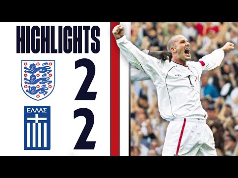 Beckham Free-Kick Sends England To The World Cup! | England 2-2 Greece | 2002 World Cup Qualifiers