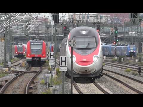 Swiss + German High-Speed Trains + Regional + Commuter Trains in Munich