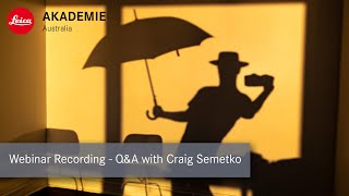 Craig Semetko - Webinar recording.