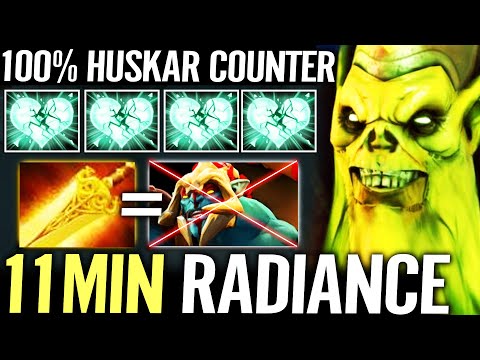 🔥 WTF 11min Radiance Necrophos MID — 100% Fastest Farm Cancer DPS vs Immortal Set Huskar Dota 2 Pro