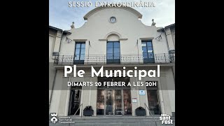 Ple extraordinari - 20 de febrer de 2024 | Ajuntament Sant Fost de Campsentelles